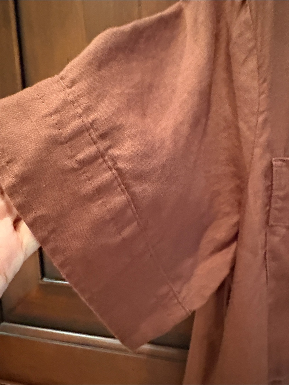 NWOT Everlane The Daytripper Dress in Linen - Cedarwood Size Medium - Picture 7 of 8